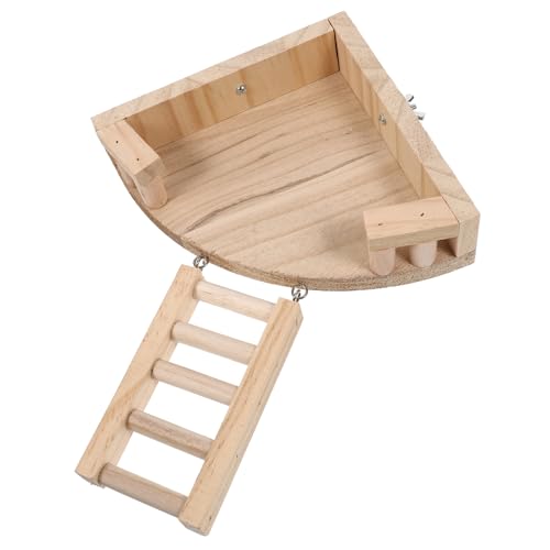 WOONEKY 1 Satz Holzspielzeug für Hamster mit Plattform und Leiter Lustiges Kauspielzeug für Chinchillas und Kleine Nager Sicheres und Langlebiges Zubehör für Haustiere Fördert Bewegung WOONEKY 1 Satz Holzspielzeug für Hamster mit Plattform und Leiter Lustiges Kauspielzeug für Chinchillas und Kleine Nager Sicheres und Langlebiges Zubehör für Haustiere Fördert Bewegung von WOONEKY