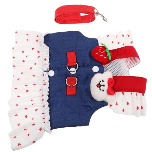 WOONEKY 1 Satz Leine für Kleine Katzen und Hündinnen Niedliches Sommerkleid für Welpen Atmungsaktive Prinzessinnenbekleidung für Partys und Tägliche WOONEKY 1 Satz Leine für Kleine Katzen und Hündinnen Niedliches Sommerkleid für Welpen Atmungsaktive Prinzessinnenbekleidung für Partys und Tägliche von WOONEKY