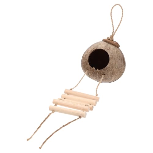 WOONEKY Vogelnestbett Aus Kokosnussschale Hängendes Vogelnestbett Für Papageien Schlafnest Für Zuchtvögel Vogelhaus Aus Holz Wolkenleiter Für Haustiere WOONEKY Vogelnestbett Aus Kokosnussschale Hängendes Vogelnestbett Für Papageien Schlafnest Für Zuchtvögel Vogelhaus Aus Holz Wolkenleiter Für Haustiere von WOONEKY