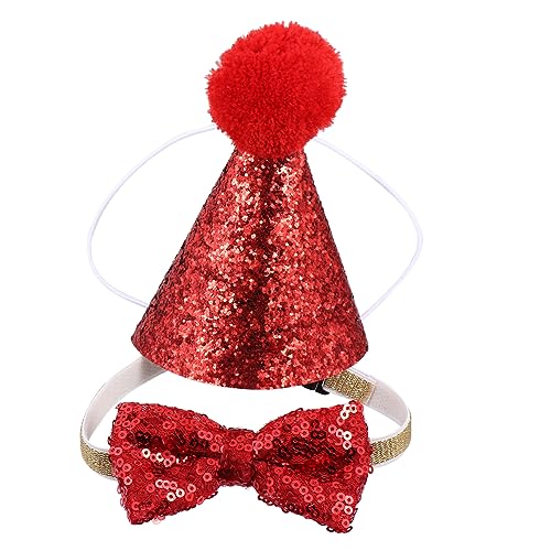 WOONEKY 1 Satz Weihnachtskostüm weihnachtsmütze weihnachtskopfbedeckung weihnachtliche hundekopfbedeckung Bowknot- für Hunde zu Weihnachten Kleidung Kleider weihnachtstierbedarf von WOONEKY