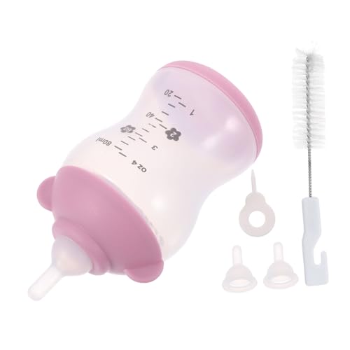 WOONEKY Stillflasche Für Haustiere 5er-Set 80 Ml Für Neugeborene Welpen Kätzchen Silikon Gesundes Material Kompakt Für Unterwegs von WOONEKY