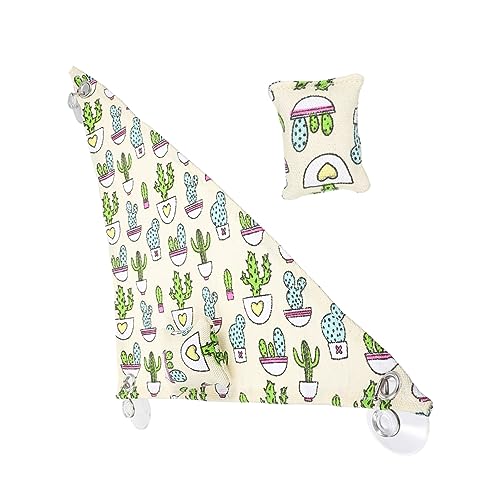 WOONEKY 1 Set dreieckige Reptilien-Hängematte aus Segeltuch für Haustiere Eidechsen Geckos und andere Reptilien Schlafbett für Bartagamen und Kronengeckos und Komfortables Design von WOONEKY