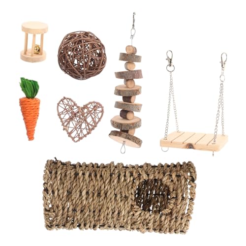 WOONEKY Hasenspielzeug Kauspielzeug für Kaninchen zum Beruhigen der Zähne Beißspielzeug für Kaninchen Hamster Meerschweinchen WOONEKY Hasenspielzeug Kauspielzeug für Kaninchen zum Beruhigen der Zähne Beißspielzeug für Kaninchen Hamster Meerschweinchen von WOONEKY