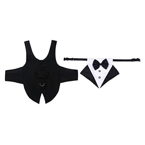 WOONEKY Hundeanzug Und Bandana Haustier- Formelles Haustierkostüm Hundetragekostüm Weste XXL WOONEKY Hundeanzug Und Bandana Haustier- Formelles Haustierkostüm Hundetragekostüm Weste XXL von WOONEKY