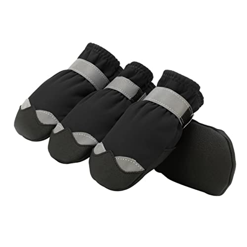 WOONEKY Winterstiefel für ältere Hunde Collision Frost-Leder wasserdicht und mit Rutschfester Sohle für einen sicheren Spaziergang WOONEKY Winterstiefel für ältere Hunde Collision Frost-Leder wasserdicht und mit Rutschfester Sohle für einen sicheren Spaziergang von WOONEKY