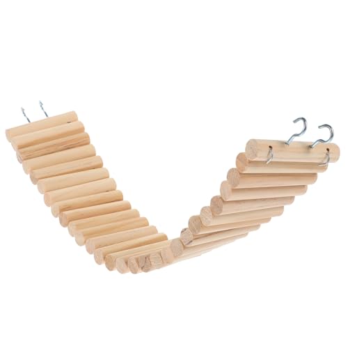 WOONEKY Hamster Klettern Spielzeug Holz Leiter Haken Haustier Leiter Für Käfig Vogel Für Übung von WOONEKY