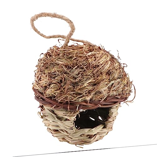 WOONEKY 1 Stück Handgewebtes Vogelhaus aus Gras Dekoratives Vogel Nestmodell Wetterfestes Vogelschutzhaus für Garten und Balkon Durchmesser für Vögel Hängen WOONEKY 1 Stück Handgewebtes Vogelhaus aus Gras Dekoratives Vogel Nestmodell Wetterfestes Vogelschutzhaus für Garten und Balkon Durchmesser für Vögel Hängen von WOONEKY