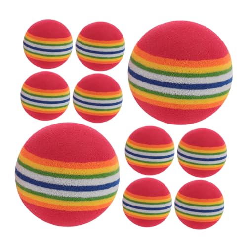 WOONEKY 10 Stück Eva Schaum Regenbogenbälle für Katzen und Hunde Farbenfrohes für Indoor Aktivitäten und Robust für Training und Spiel WOONEKY 10 Stück Eva Schaum Regenbogenbälle für Katzen und Hunde Farbenfrohes für Indoor Aktivitäten und Robust für Training und Spiel von WOONEKY