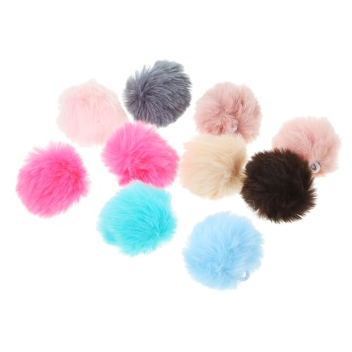 WOONEKY 10 Stück Katzen Spielbälle Bunten Farben Interaktives Katzenspielzeug für Kätzchen Fördert Bewegung und für Verschiedene Bastelprojekte und Dekorationen Zufällige Zufällige Farbe von WOONEKY