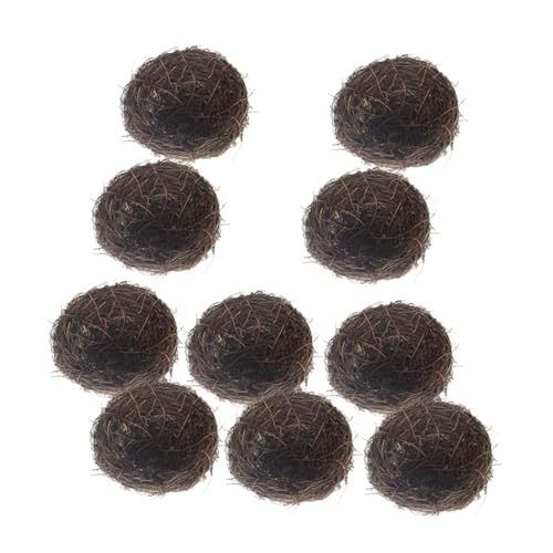WOONEKY 10 Stück Künstliches Rattan Dekorative Vogel Nester für Garten Heim und Bastelprojekte Lebendige und Interessante Gartenverschönerung WOONEKY 10 Stück Künstliches Rattan Dekorative Vogel Nester für Garten Heim und Bastelprojekte Lebendige und Interessante Gartenverschönerung von WOONEKY