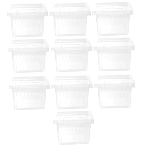 WOONEKY Spinnen-Terrarium-reptilienbox 10 Stück Reptilien-futterboxen Kunststoff-reptilienterrarien Belüftet Für Einfache Beobachtung WOONEKY Spinnen-Terrarium-reptilienbox 10 Stück Reptilien-futterboxen Kunststoff-reptilienterrarien Belüftet Für Einfache Beobachtung von WOONEKY
