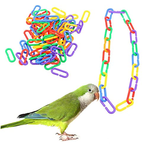 WOONEKY 100 Stücke Papagei Vogel Spielzeug Kette Kauen Abenteuer Kette Spielzeug Für Vögel Zufällige Farbe WOONEKY 100 Stücke Papagei Vogel Spielzeug Kette Kauen Abenteuer Kette Spielzeug Für Vögel Zufällige Farbe von WOONEKY