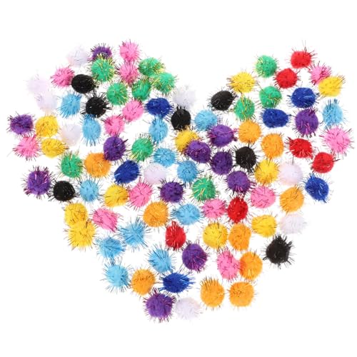 WOONEKY 100stücke Flauschige Bälle Für Bastelarbeiten Verschiedene Pompons Geeignet Für DIY-projekte Dekorationen Und Kreative Projekte Gemischte Farben von WOONEKY