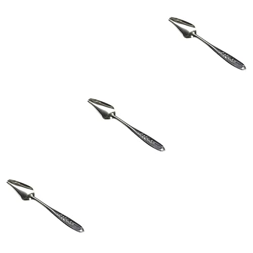 WOONEKY 3er-Set Papageien-futterlöffel Vogel-futterlöffel Handlöffel Aus Edelstahl Für Ziervögel Vogel-papageien-löffel Fütterungslöffel Silber 4 Stück X 3 von WOONEKY