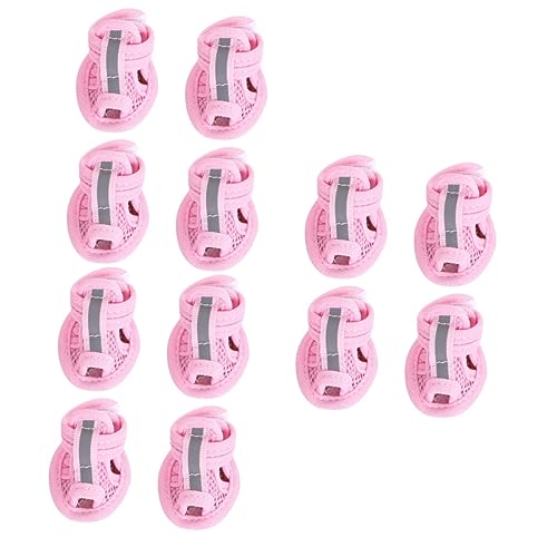 WOONEKY 12 STK Haustier-hundeschuhe Atmungsaktive Hundesandalen Aus Weichem Mesh Sohle, Einzig, Alleinig Stiefeletten Blaue Schuhe Atmungsaktive Hundeschuhe Fäustlinge Pfotenschutz Rosa WOONEKY 12 STK Haustier-hundeschuhe Atmungsaktive Hundesandalen Aus Weichem Mesh Sohle, Einzig, Alleinig Stiefeletten Blaue Schuhe Atmungsaktive Hundeschuhe Fäustlinge Pfotenschutz Rosa von WOONEKY