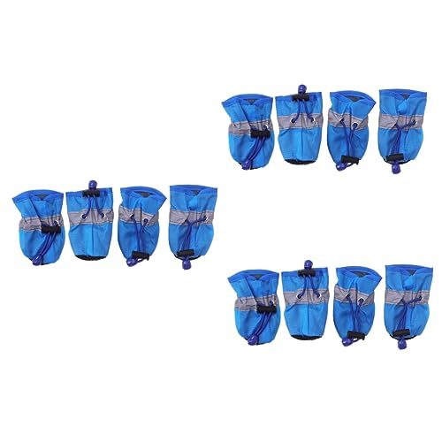 WOONEKY 12 STK rutschfeste Schuhe Regenstiefel für Haustiere Outdoor-Socken Socken für den Winter hundepfoten Hunde Schuhe sockenschuhe Hundeschuhe Haustier Hunde Outdoor-Schuhe Blue WOONEKY 12 STK rutschfeste Schuhe Regenstiefel für Haustiere Outdoor-Socken Socken für den Winter hundepfoten Hunde Schuhe sockenschuhe Hundeschuhe Haustier Hunde Outdoor-Schuhe Blue von WOONEKY