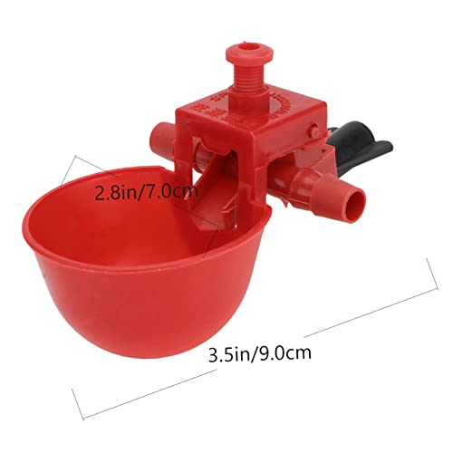 WOONEKY 12 Stück Teiliges Automatisches Trinknapf für Hühner und Tauben Verstellbare Wassermenge Roter Abs Wasserspender Langlebig und Sicher für Geflügel und Vögel im Zufällige Farbe von WOONEKY