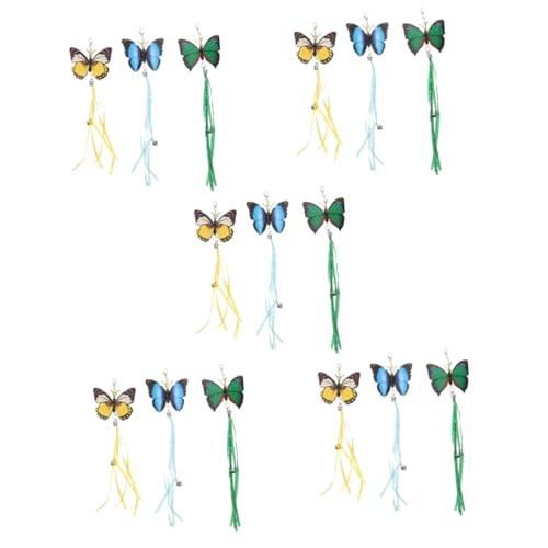 WOONEKY 15stücke Teiliges Katzenangel Ersatzkopf Interaktive Katzenspielzeuge Mit Bunten Schmetterlingen Perfektes Zubehör Für Spielerische Katzen Aktivität Und Neugier WOONEKY 15stücke Teiliges Katzenangel Ersatzkopf Interaktive Katzenspielzeuge Mit Bunten Schmetterlingen Perfektes Zubehör Für Spielerische Katzen Aktivität Und Neugier von WOONEKY