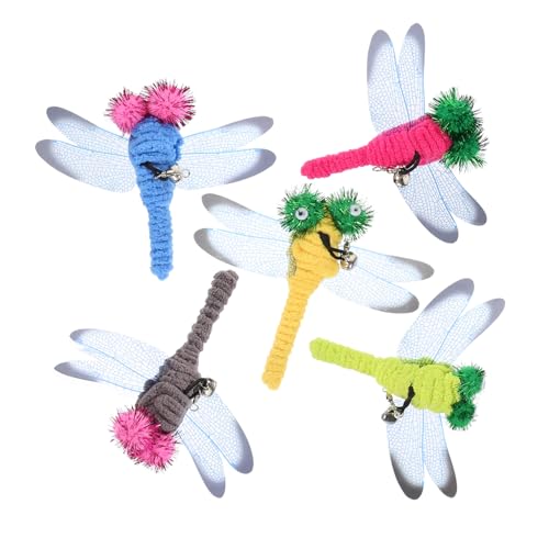 WOONEKY 15stücke Teiliges Austauschbare Dragonfly Aufsätze Für Interaktive Katzenangel Und Langlebig Fördert Spiel Und Bindung Katze Und Mensch von WOONEKY