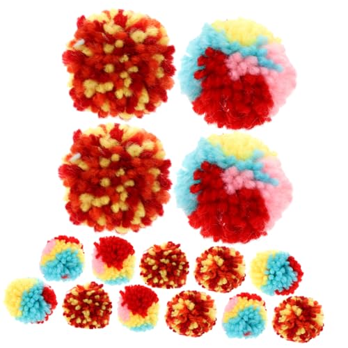 WOONEKY Kauball für Katzen 15 Stück Plüsch-Katzenbälle Spielzeug interaktives Kätzchen-Pompom-Spielzeug für Katzen Teaser- zufällige Farbe WOONEKY Kauball für Katzen 15 Stück Plüsch-Katzenbälle Spielzeug interaktives Kätzchen-Pompom-Spielzeug für Katzen Teaser- zufällige Farbe von WOONEKY