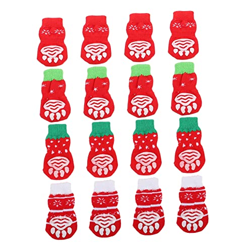 WOONEKY Weihnachtssocken für Haustiere warme Pfotensocken 16 Stück rutschfeste Hundestrümpfe einzigartige Hundestrümpfe WOONEKY Weihnachtssocken für Haustiere warme Pfotensocken 16 Stück rutschfeste Hundestrümpfe einzigartige Hundestrümpfe von WOONEKY