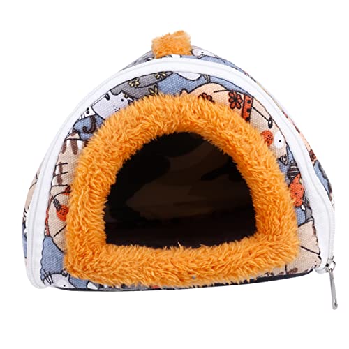 WOONEKY 1pc Meerschweinchen Hamster Bett Hängematte Haustier Nest Warm Atmungsaktive Cavy Hideout Kissen Kompakte Haustier Für Couch Auto Reise von WOONEKY
