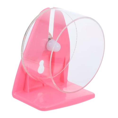WOONEKY Hamster Spielzeug Acryl Laufrad Ständer Zufällige Farbe Lager Für Haustier Übung von WOONEKY