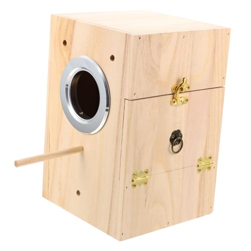 WOONEKY 1stück Holz Vogelhaus Brutkasten Für Kleine Vögel Nistplatz Für Kanarienvögel Wellensittiche Und Papageien Für Vogelzucht Und Pflege Im Innen Und Außenbereich WOONEKY 1stück Holz Vogelhaus Brutkasten Für Kleine Vögel Nistplatz Für Kanarienvögel Wellensittiche Und Papageien Für Vogelzucht Und Pflege Im Innen Und Außenbereich von WOONEKY
