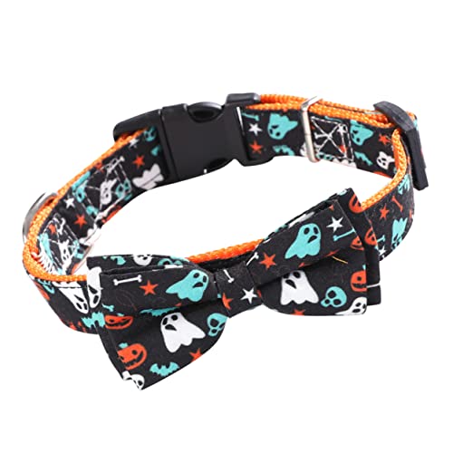 WOONEKY Einzigartiges Schleifenknoten- Halloween-haustierhalsband Hunde- Und Katzenzubehör Schwarzer Geist L WOONEKY Einzigartiges Schleifenknoten- Halloween-haustierhalsband Hunde- Und Katzenzubehör Schwarzer Geist L von WOONEKY