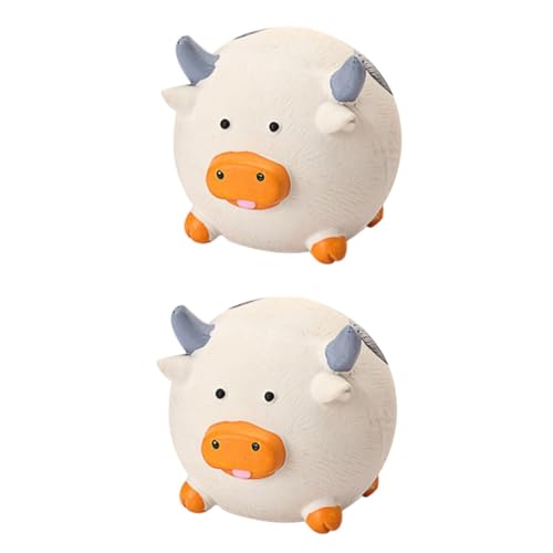 WOONEKY 2stücke Hundespielzeug Latex Geräuschmachendes Kauspielzeug Zahnpflege Für Kleine Hunde Und Langlebig Und Interaktiv Niedliches Design Mit Tiermotiven von WOONEKY