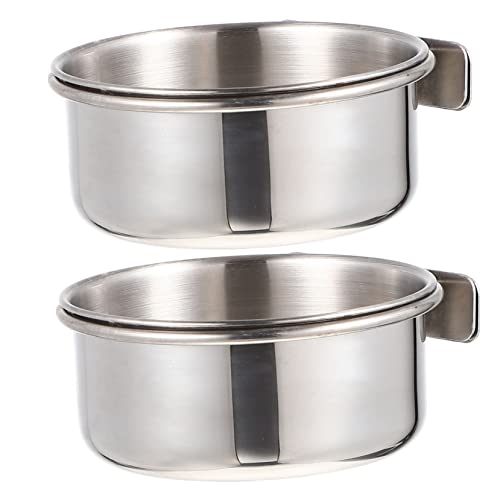 WOONEKY Edelstahl Vogel Käfig Feeder Wasser Tasse Papagei Fütterung Tassen Für Keine Vogel Fütterung von WOONEKY