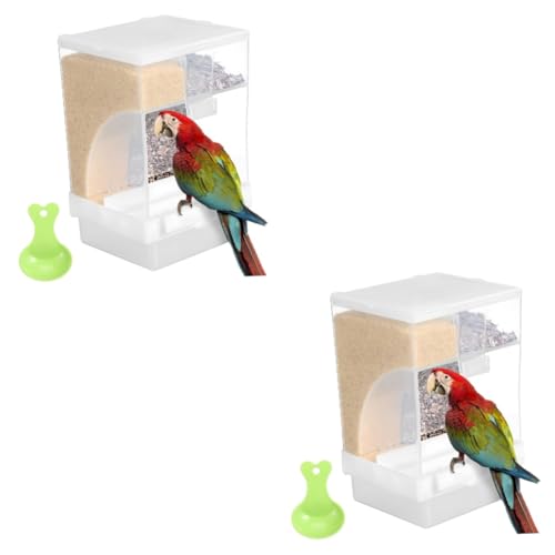 WOONEKY 2 Sets Papagei Feeder Automatische Vogel Feeder Box Für Käfig Sittich Lebensmittel Schüssel von WOONEKY