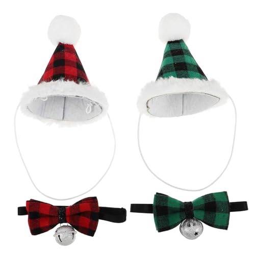 WOONEKY 2 Sätze Weihnachts-haustierkostüm mit Verstellbarem Hundehut und Kariertem Schleifenband für Kleine Hunde und Katzen Festliche Partydekoration und Fotorequisiten für Haustierpartys WOONEKY 2 Sätze Weihnachts-haustierkostüm mit Verstellbarem Hundehut und Kariertem Schleifenband für Kleine Hunde und Katzen Festliche Partydekoration und Fotorequisiten für Haustierpartys von WOONEKY