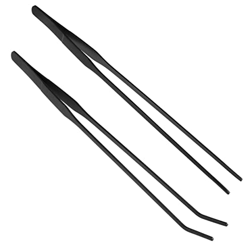 WOONEKY 2er Set Aquarium Pinzetten Wasserpflanzen Reinigungswerkzeug Gerade Und Gebogene Zange Ideal Für Aquarien Und Landschaftsgestaltung Langlebige Schwarze Ausführung WOONEKY 2er Set Aquarium Pinzetten Wasserpflanzen Reinigungswerkzeug Gerade Und Gebogene Zange Ideal Für Aquarien Und Landschaftsgestaltung Langlebige Schwarze Ausführung von WOONEKY