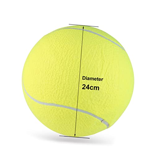 WOONEKY Riesentennisball 9,5 Zoll Aufblasbar für Hunde Gummimaterial Robust für Outdoor Spielzeug für Große Haustiere Geeignet WOONEKY Riesentennisball 9,5 Zoll Aufblasbar für Hunde Gummimaterial Robust für Outdoor Spielzeug für Große Haustiere Geeignet von WOONEKY