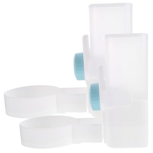 WOONEKY 2 Stück Hängender Wasserspender für Haustiere Automatischer Futter und Wasserspender für Hunde Katzen und Kätzchen Geeignet für Käfige aus Leichtem Material von WOONEKY