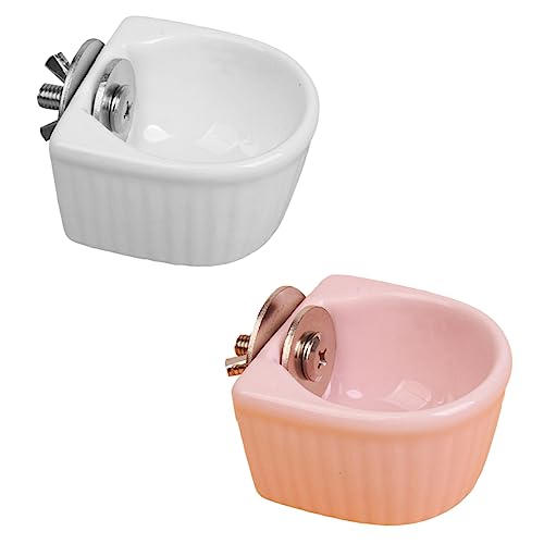 WOONEKY 2stücke Keramik Futternäpfe Für Haustiere Rutschfester Stabiler Futter Wassernapf Für Kaninchen Hamster Und Eichhörnchen Design Weiß Und Rosa Einfach Zu Reinigen Und WOONEKY 2stücke Keramik Futternäpfe Für Haustiere Rutschfester Stabiler Futter Wassernapf Für Kaninchen Hamster Und Eichhörnchen Design Weiß Und Rosa Einfach Zu Reinigen Und von WOONEKY