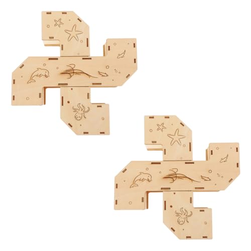 WOONEKY 2 Stück Hamster Tunnel Maze aus Holz Teiliges Labyrinth Aktivitätsspiel für Kleintiere Trainingsspielzeug für Hamster und Nager Platzsparendes Haustier Versteck für Bewegung WOONEKY 2 Stück Hamster Tunnel Maze aus Holz Teiliges Labyrinth Aktivitätsspiel für Kleintiere Trainingsspielzeug für Hamster und Nager Platzsparendes Haustier Versteck für Bewegung von WOONEKY