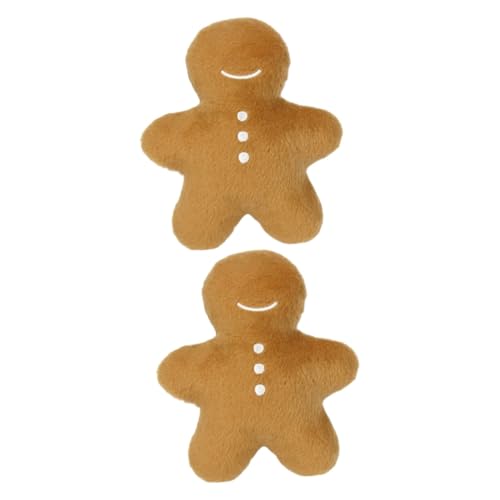 WOONEKY 2stücke Weihnachtliches Kauspielzeug Für Hunde Plüsch Lebkuchenmann Mit Zahnpflegefunktion Süßes Interaktives Spielzeug Für Gesunde Zähne Und Zahnfleisch Für Haustiere WOONEKY 2stücke Weihnachtliches Kauspielzeug Für Hunde Plüsch Lebkuchenmann Mit Zahnpflegefunktion Süßes Interaktives Spielzeug Für Gesunde Zähne Und Zahnfleisch Für Haustiere von WOONEKY