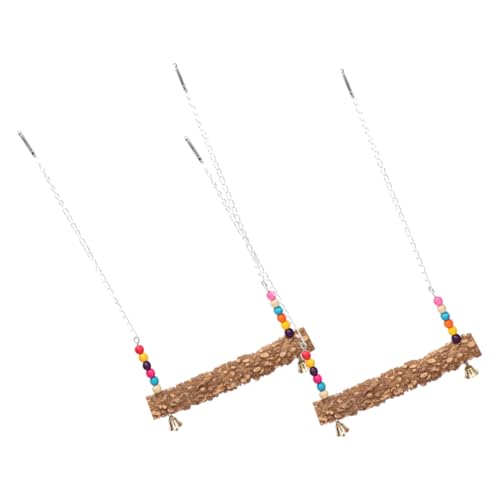 WOONEKY 2 Stück Holz Vogelschaukel mit Integriertem Spiegel Natürliche Sitzstange für Hühner und Papageien Fördert Balance und Spielspaß Stabiler Hühner Barsch für Käfig und WOONEKY 2 Stück Holz Vogelschaukel mit Integriertem Spiegel Natürliche Sitzstange für Hühner und Papageien Fördert Balance und Spielspaß Stabiler Hühner Barsch für Käfig und von WOONEKY