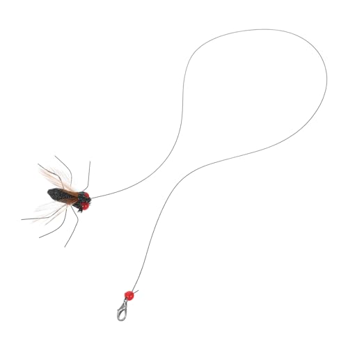 WOONEKY 2 Stück Interaktive Katzenspielzeuge Insekten Aufsätze als Ersatz für Katzen Teaser Köpfe Geeignet für Indoor Jagdspiele von WOONEKY
