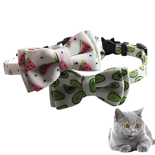 WOONEKY 2 Stück Katzenhalsband mit Glocke Kreatives Obstdesign und Praktisch für Katzen und Kätzchen Weiß Wassermelone Grün Avocado WOONEKY 2 Stück Katzenhalsband mit Glocke Kreatives Obstdesign und Praktisch für Katzen und Kätzchen Weiß Wassermelone Grün Avocado von WOONEKY
