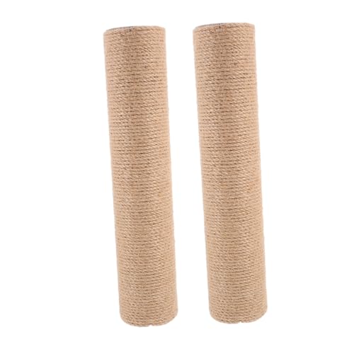 WOONEKY 2 Stück Katzenkratzsäulen Ersatzteile Hochwertige DIY Kratzbaum Zubehör für Innenkatzen Hohe Sisal Kratzstangen für Gesunde Aktivität und Möbel Schutz von WOONEKY