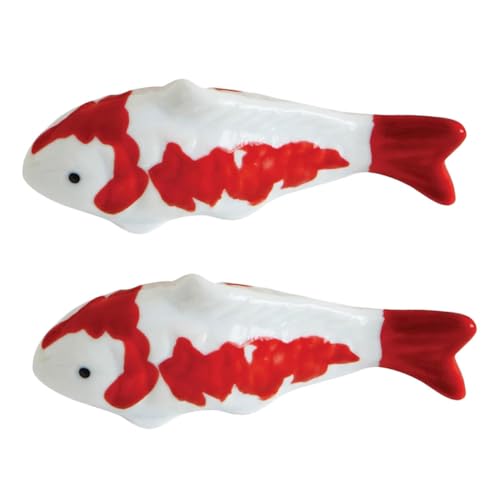 WOONEKY 2 Stück Keramik Fisch Figurine Schwimmende Aquarium Deko Detailreiche Rote Fleckenfische aus Sicherem Material Leicht und Kompakt für Teich und Fisch Tank Dekoration WOONEKY 2 Stück Keramik Fisch Figurine Schwimmende Aquarium Deko Detailreiche Rote Fleckenfische aus Sicherem Material Leicht und Kompakt für Teich und Fisch Tank Dekoration von WOONEKY