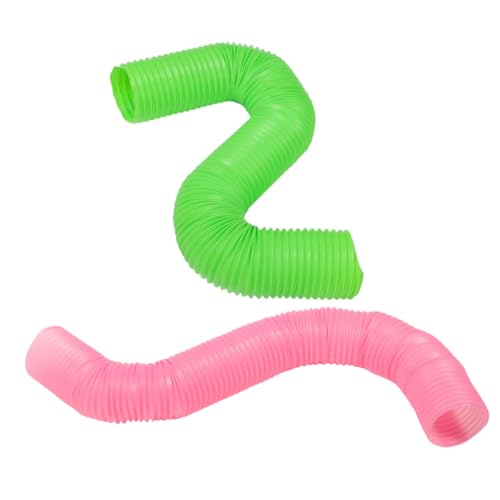 WOONEKY 2 Stück Teiliges Flexibles Hamster Tunnelspielzeug aus Robustem Kunststoff Faltbar und Teleskopisch Vielseitiger Trainings Verstecktunnel für Hamster Frettchen Ratten und Kleine von WOONEKY
