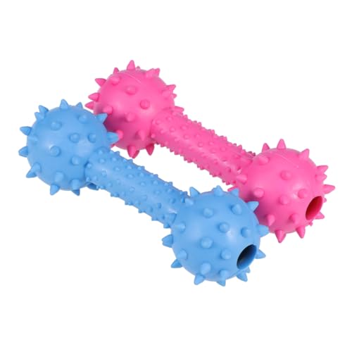 WOONEKY 2 Stück Teiliges Hundespielzeug aus Hochwertigem Gummi mit Glocken Interaktives Geräuschvolles Kauspielzeug für Zahnpflege Beißtauglich Langlebig Geeignet für Welpen und von WOONEKY