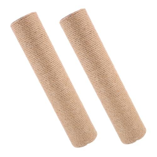 WOONEKY 2 Stück Teiliges Sisal Kratzsäulen Ersatzset für Katzenkratzbaum Robuste DIY Kratzstangen Platzsparend Vertikal Flexible Befestigung für Kitten und Katzen Langlebiges Sisalseil von WOONEKY