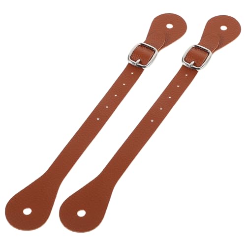WOONEKY 2 Stück Verstellbare Reitstiefel Sporenriemen PU Pferde Ausrüstung für Effektives Training Leicht und Tragbar für Reiter und Cowboy Training WOONEKY 2 Stück Verstellbare Reitstiefel Sporenriemen PU Pferde Ausrüstung für Effektives Training Leicht und Tragbar für Reiter und Cowboy Training von WOONEKY