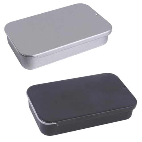 WOONEKY 2stücke Vogel Snacks Box Mit Schiebedeckel Kleine Eisenbox Für Vogelfutter Und Langlebig Für Unterwegs Mit Ihrem Vogel von WOONEKY