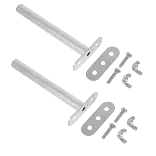 WOONEKY 2 Stücke Papagei Sitzstangen Vögel Stehen Mit Oberfläche Stick Schleifen Pfote Klettern Käfig Zubehör Spielzeug Für Sittich Wellensittiche Nymphensittiche von WOONEKY